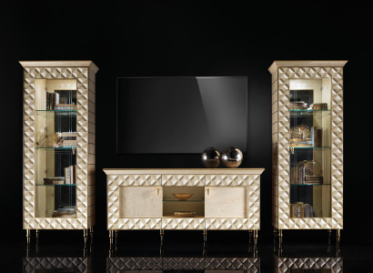 Wall unit display cabinet TV sideboard cupboard wall baroque rococo design