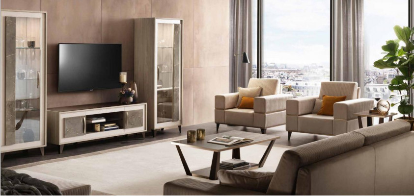 Sofa set 3211 Seat Set Design Sofas Upholstered Couches 4-piece Textile Relax New