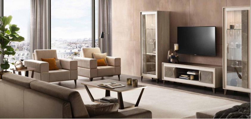 Sofa set 3211 Seat Set Design Sofas Upholstered Couches 4-piece Textile Relax New