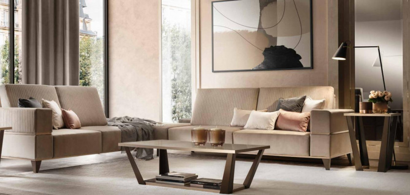 Sofa set 3211 Seat Set Design Sofas Upholstered Couches 4-piece Textile Relax New