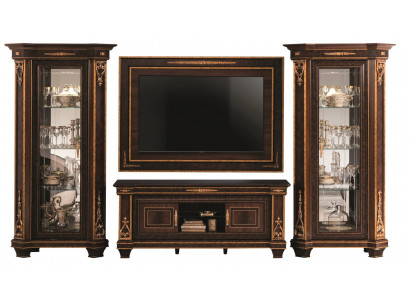 Living room complete set living room combination 4 pieces. Wooden wall unit 2x showcase new