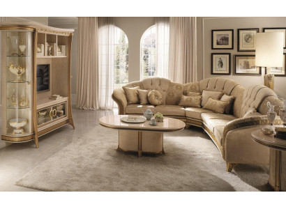 Sectional L-shaped living room landscape sofa couch upholstery corner set textile sofas new