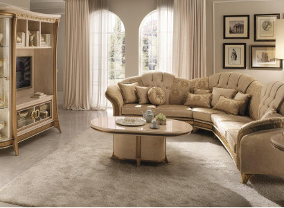 Sectional L-shaped living room landscape sofa couch upholstery corner set textile sofas new