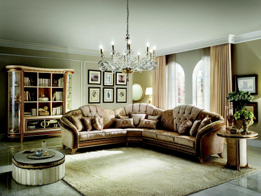 Corner sofa, sofa, couch, living room, baroque, rococo, art nouveau, royal, classic
