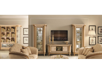 Design wall unit sideboard 2x cabinet lowboard TV cabinet 3-piece set display cabinet
