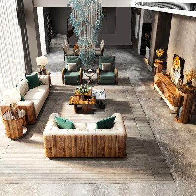 Luxury furniture sofa set couch sofa upholstery designer furniture 4-piece leather