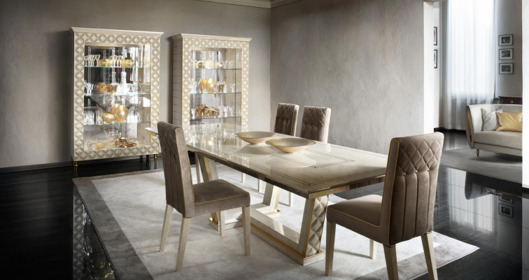 Dining table + 8 chairs dining room table rococo baroque Art Nouveau royal luxury