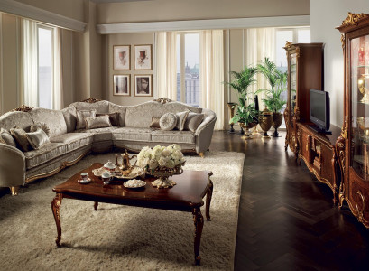Classic design couch, corner sofa, living area sofa, upholstered seating, arredoclassic