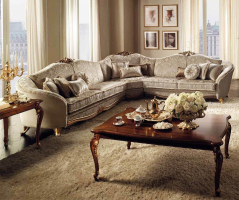 Corner sofa living landscape sofa couch L shape upholstered couches textile arredoclassic