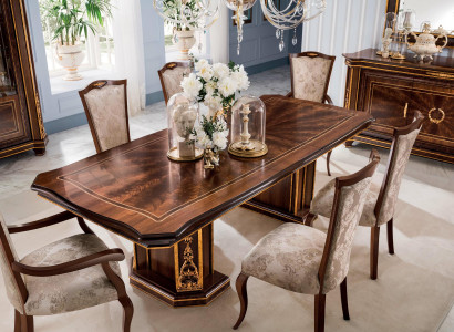 Furniture Table + 8x Chair Sets Dining Room Set Wood Complete Baroque
