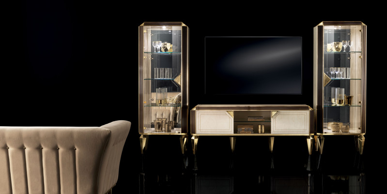 Wall unit set display cabinets cabinet living room furniture furnishings suite set