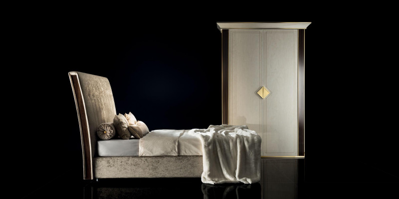 Complete bed bedroom wardrobe set beds wardrobe arredoclassic 2-piece