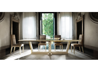 Dining table 4 chairs dining room table rococo baroque art nouveau royal luxury