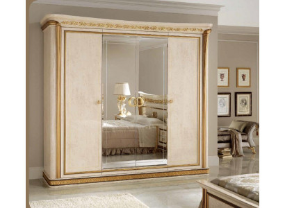 Wardrobe 4-door antique Baroque Rococo Art Nouveau furniture bedroom