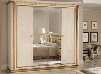 Wardrobe 4-door antique Baroque Rococo Art Nouveau furniture bedroom