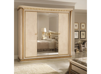 Luxury wardrobe closets, high gloss designer furniture, living wood, new.