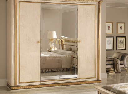 Luxury wardrobe closets, high gloss designer furniture, living wood, new.