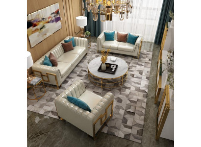 Luxury furniture sofa suite couch sofa upholstery 3 2 1 seater coffee table 4-piece set