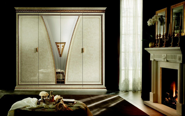 Wardrobe Antique Style Arredoclassic Furniture Bedroom Closet Wardrobes Wood