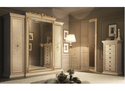 Wardrobe Bedroom Wood Cabinet Antique Style Baroque Rococo Cabinets New