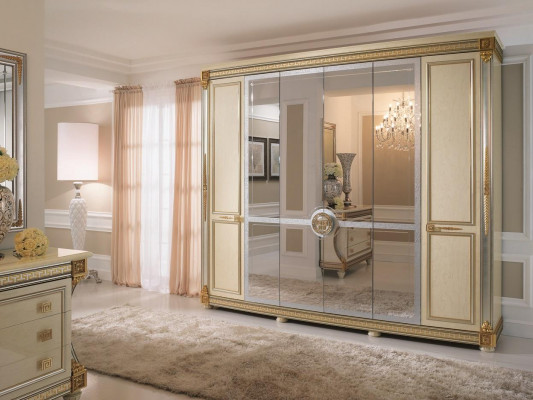 Wardrobe bedroom wood cabinet arredoclassic baroque rococo cabinets
