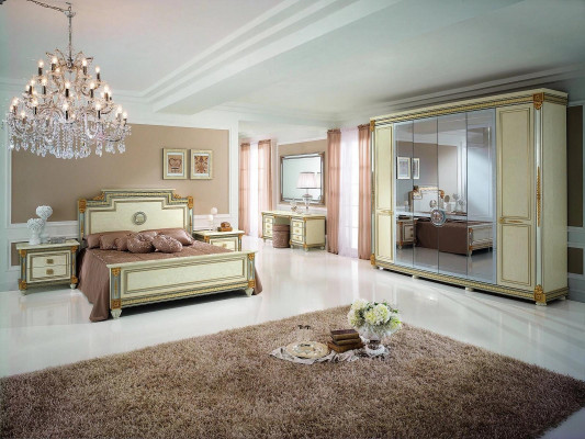 Classic cabinets, wardrobe, wall unit, wardrobe, 6 doors, wood, new furniture
