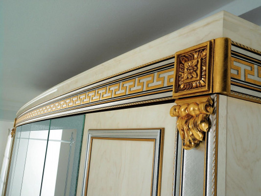 Classic cabinets, wardrobe, wall unit, wardrobe, 6 doors, wood, new furniture