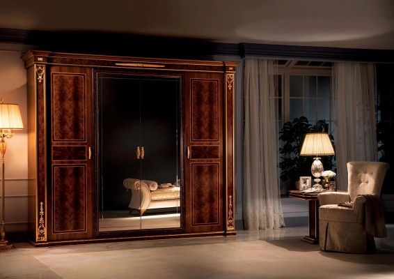 Wardrobe Bedroom Wood Cabinet Modern Style Luxury Wardrobes Classic