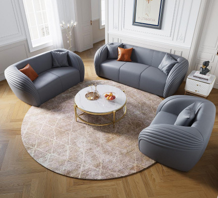 Luxury sofa set 322 seater with furniture couch leather sofa fabric group sofa set