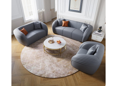 Luxury sofa set 322 seater with furniture couch leather sofa fabric group sofa set