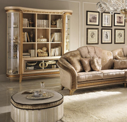 Office bookshelf file cabinet luxury furniture style antique cabinet arredoclassic