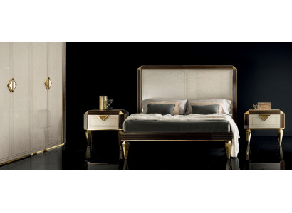 Bed 2x Nightstand 3-piece Bedroom Luxury Beds 180x200 Room arredoclassic