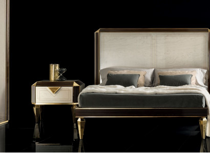 Bed 2x Nightstand 3-piece Bedroom Luxury Beds 180x200 Room arredoclassic
