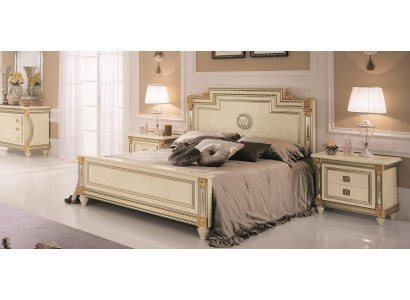 Bed 2x Nightstand Design Bedroom Classic 3-piece Luxury Bed Set Furniture