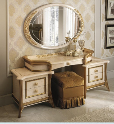Dressing Table Mirror Stool Dresser Set Complete Bedroom New 3-piece Console
