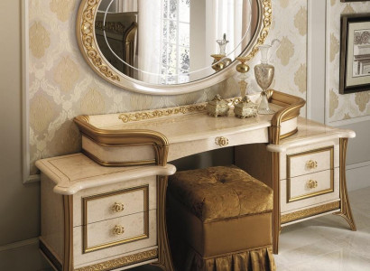Dressing Table Mirror Stool Dresser Set Complete Bedroom New 3-piece Console