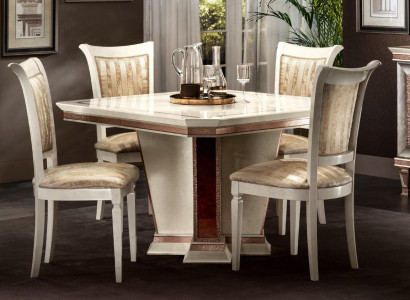 Complete set dining table 4x chairs dining room set dining group wood table tables 5-piece