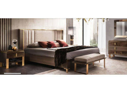 Modern bedroom set bed nightstand stool 4-piece suite group