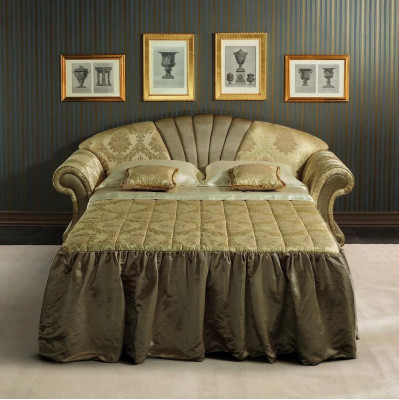 Sofa 2-seater couch design upholstery classic textile fabric bed function couches