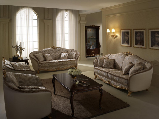 Sofa Couch 3 Seater without 2+1 Designer Furniture Classical Baroque Rococo