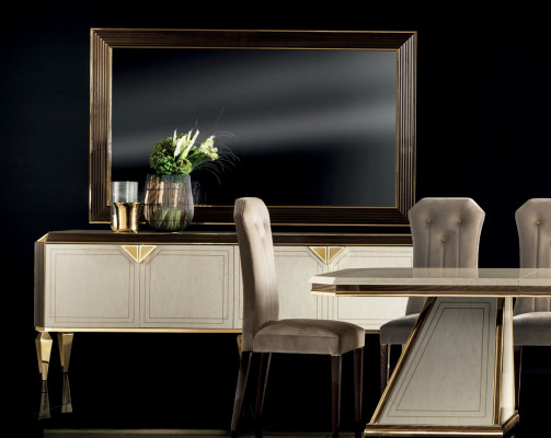 Elegant style furniture bedroom dresser cabinet sideboard mirror arredoclassic
