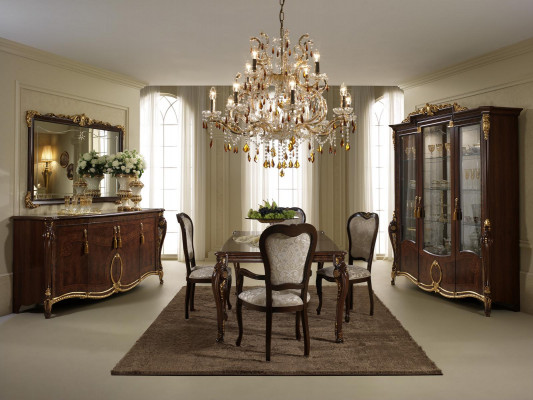 8x chair set chairs dining room ensemble backrest Jugendstil baroque rococo