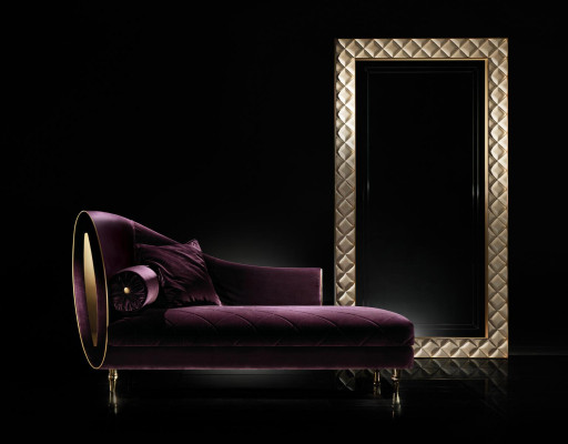 Chaise longue reclining sofa armchair classical baroque rococo art nouveau