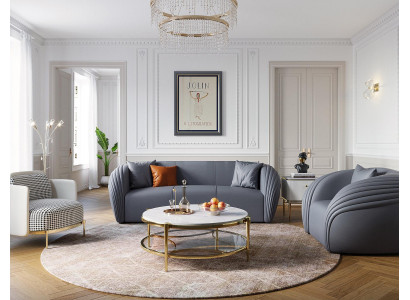 Living landscape sofa upholstery sofa set 3+2 seater modern style furniture group
