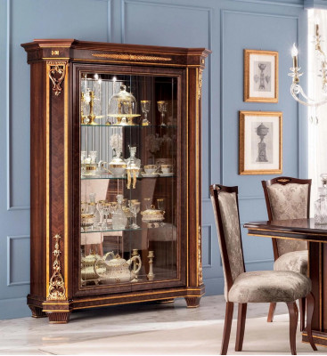Display cabinet with 2 doors, wooden cupboard, living room display cabinets, design glass furniture