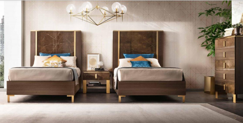 Bed, bedside table, stool, 4-piece bedroom set, modern luxury bed designs
