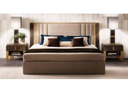 Bed 2x Nightstand 3-piece Bedroom Set Design Modern Luxury Italian