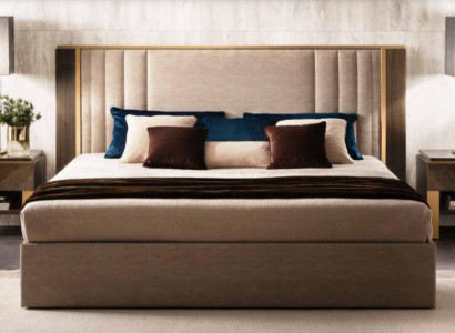 Bed 2x Nightstand 3-piece Bedroom Set Design Modern Luxury Italian