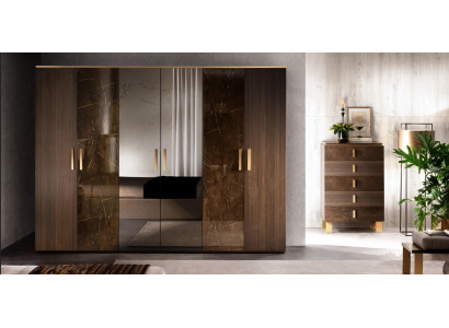 Luxury Wardrobe Closet Designer High Gloss Furniture Living Wood New