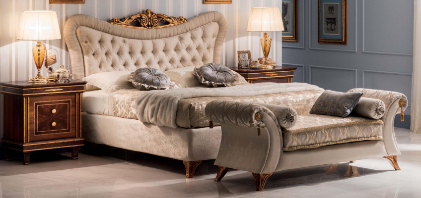 Bed designer furniture bedroom baroque rococo art nouveau classical